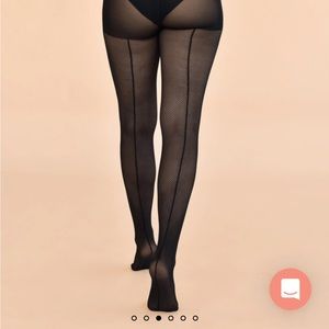 NWT Rachel Back Seam Fishnet Style Tights